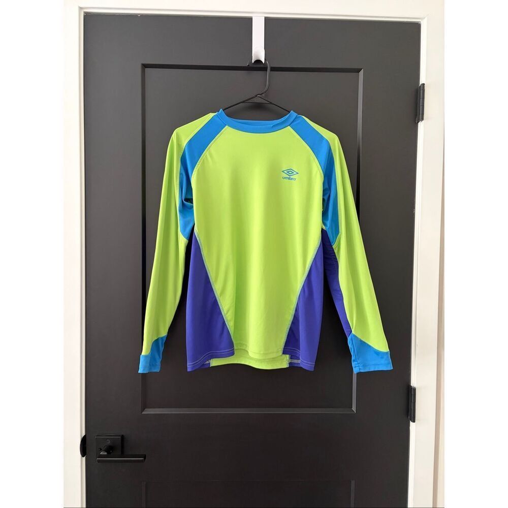 Umbro Goalkeeper Padded Long Sleeve Soccer Shirt Bright Green Climate Control Si